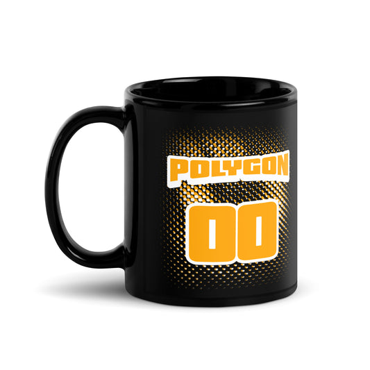 Polygon Double 00 Black Glossy Mug
