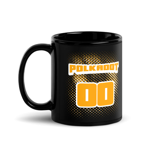 Polkadot Double 00 Black Glossy Mug