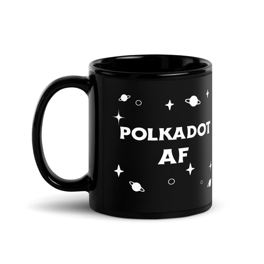 Polkadot AF Black Glossy Mug