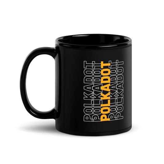 Polkadot Black Glossy Mug