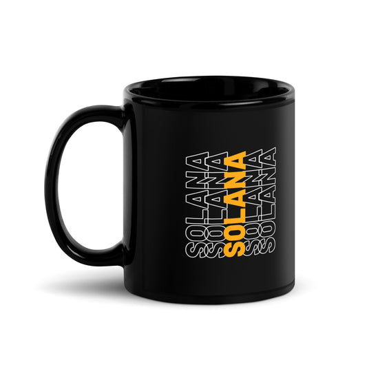 Solana Black Glossy Mug