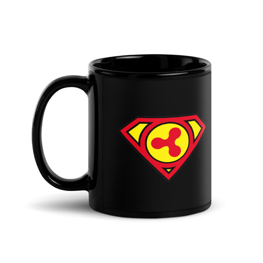 Ripple Super Crypto Black Glossy Mug