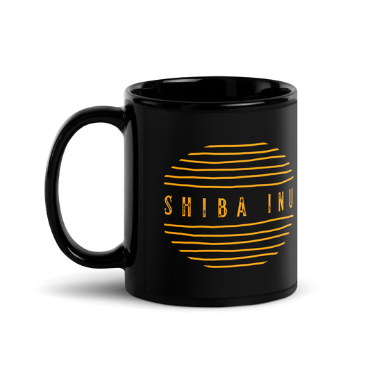 Shiba Inu Black Glossy Mug