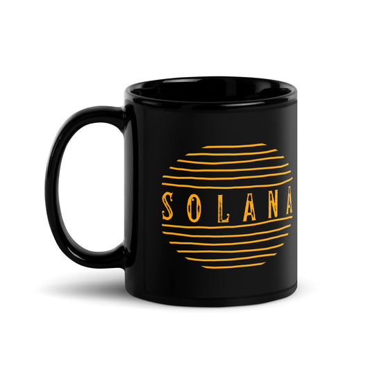 Solana Black Glossy Mug