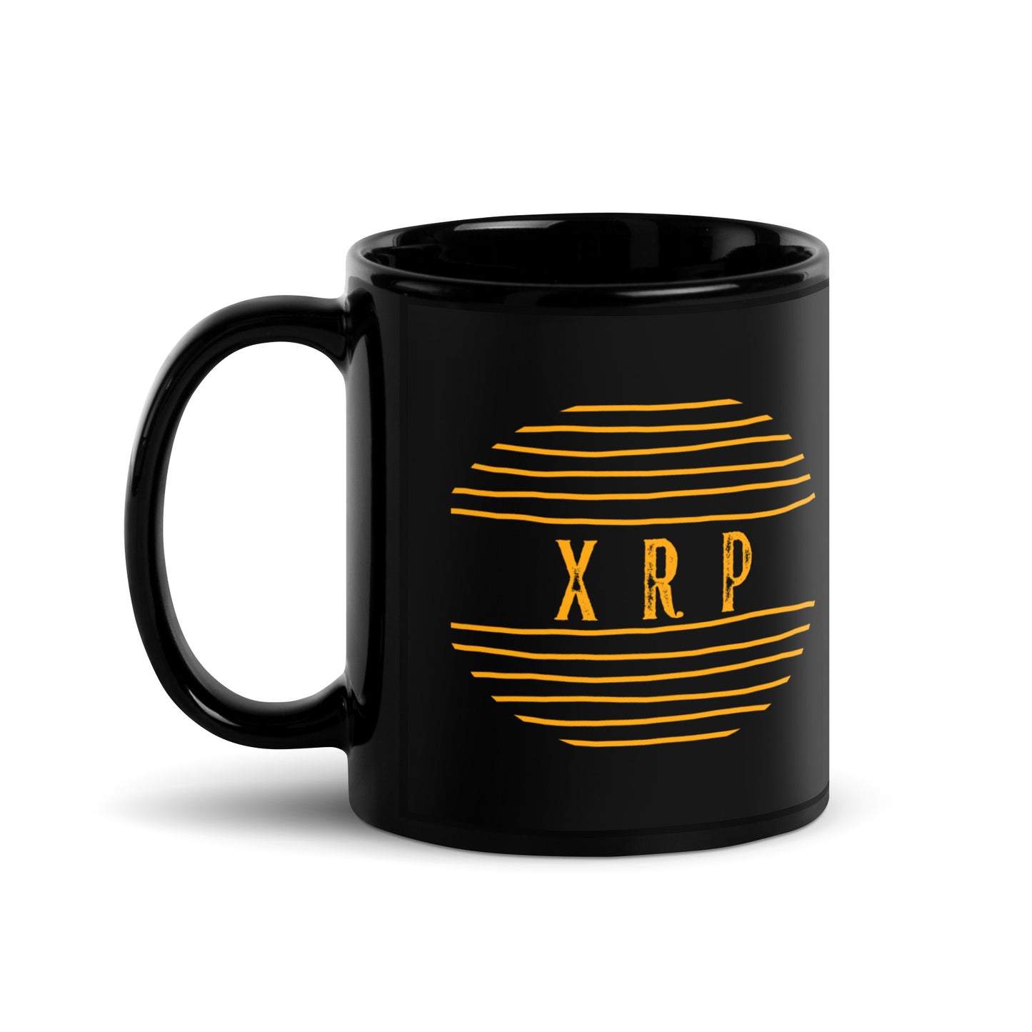 XRP Black Glossy Mug