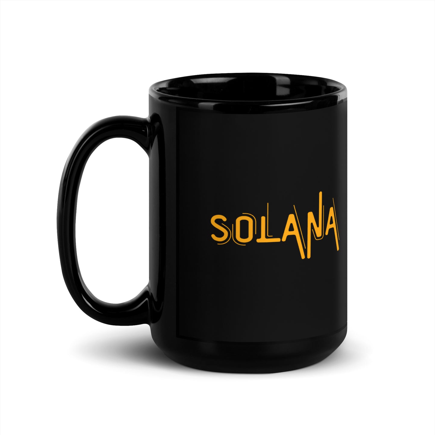 Solana Electrifying Black Glossy Mug