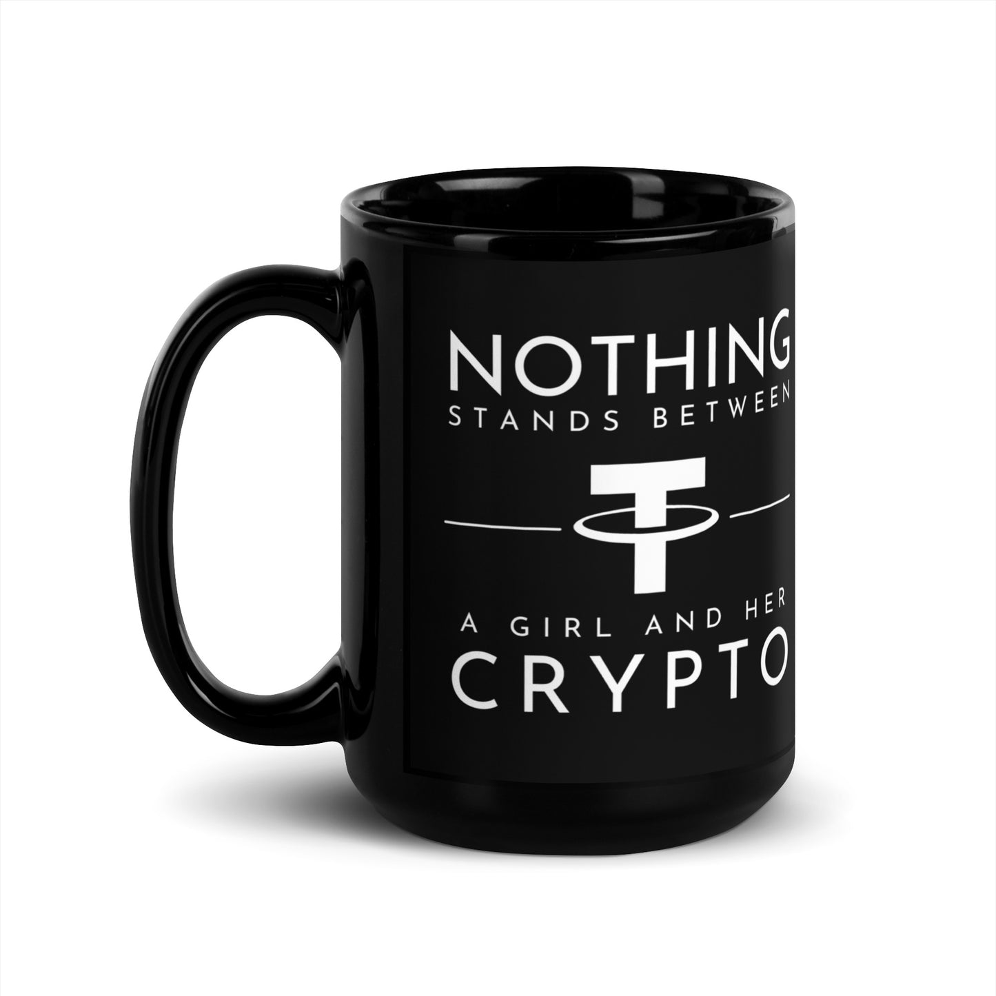 Tether Black Glossy Mug