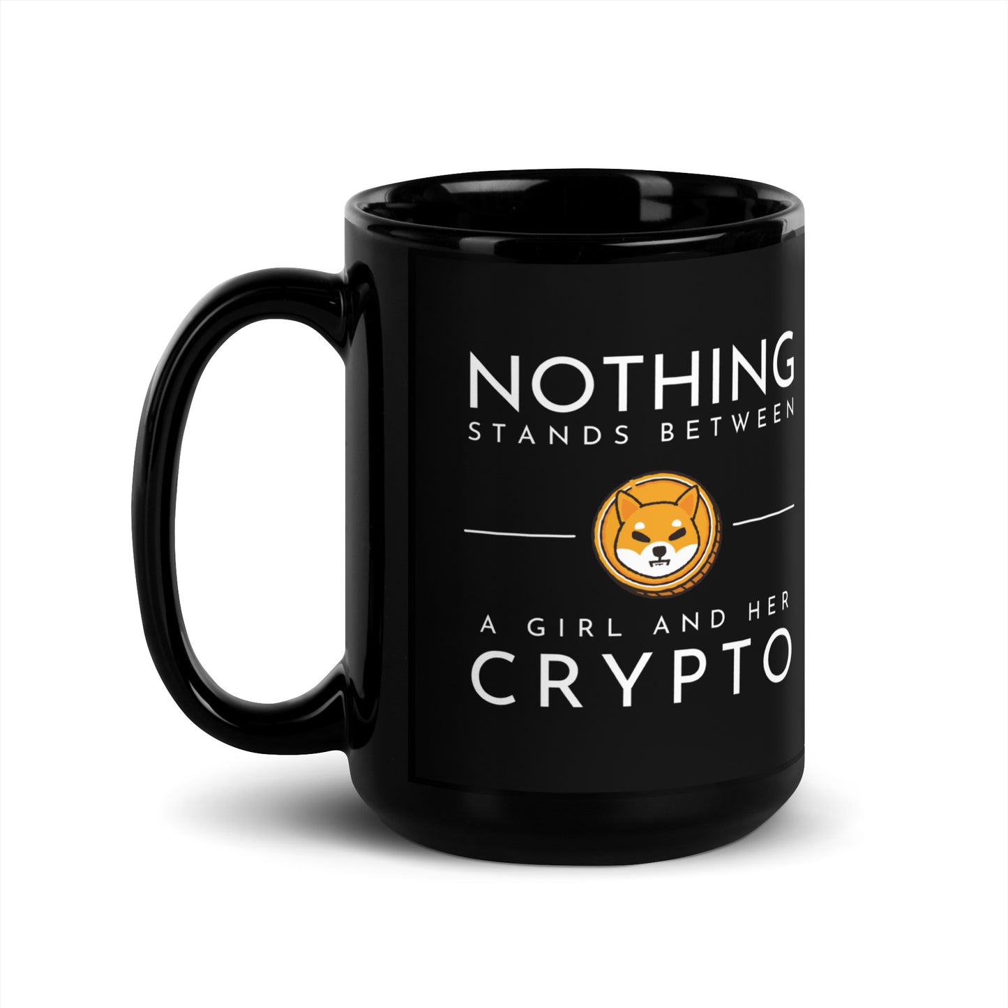 Shiba Inu Black Glossy Mug