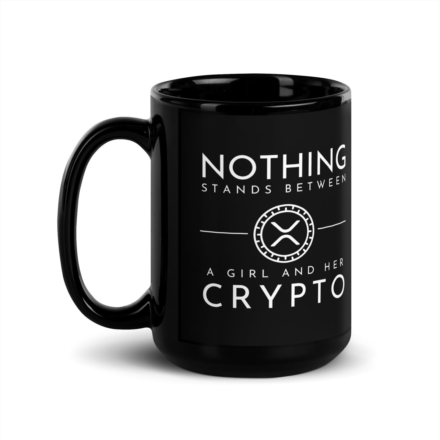 XRP Black Glossy Mug