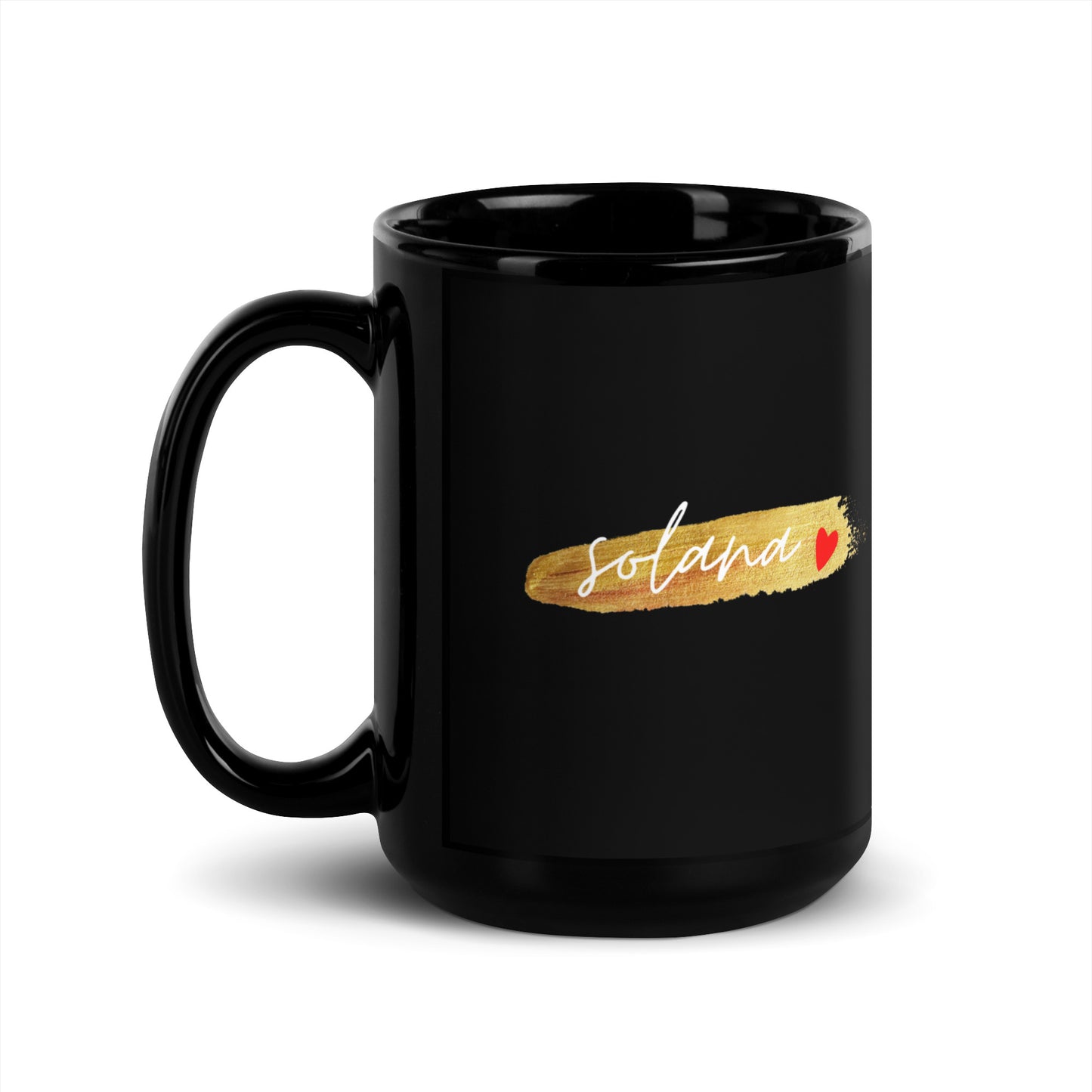 Solana Gold Black Glossy Mug