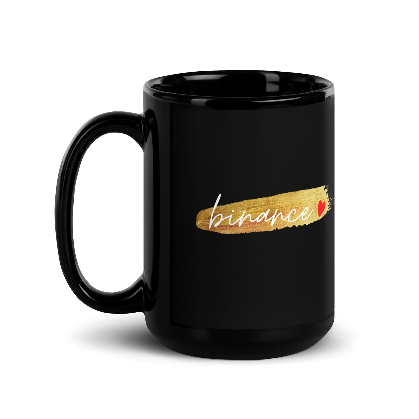 Binance Gold Black Glossy Mug