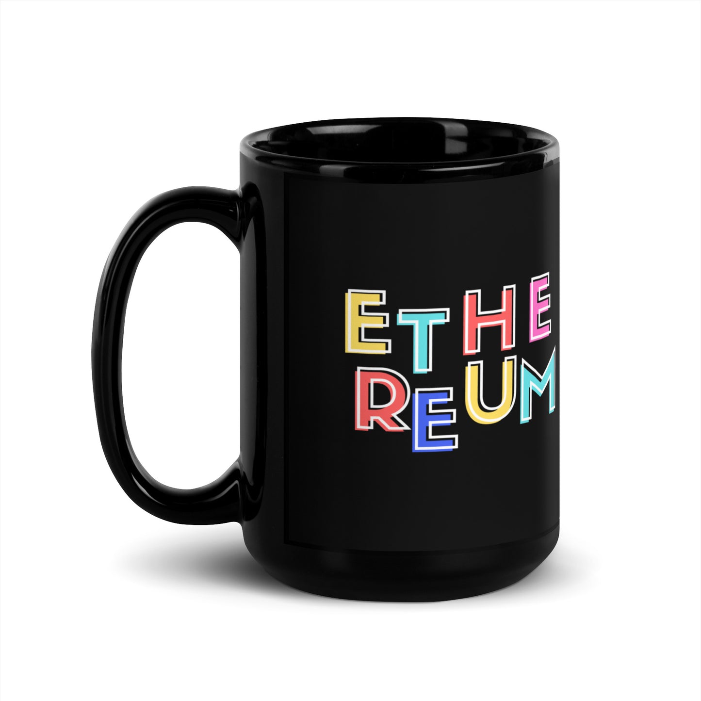 Ethereum Colors Black Glossy Mug