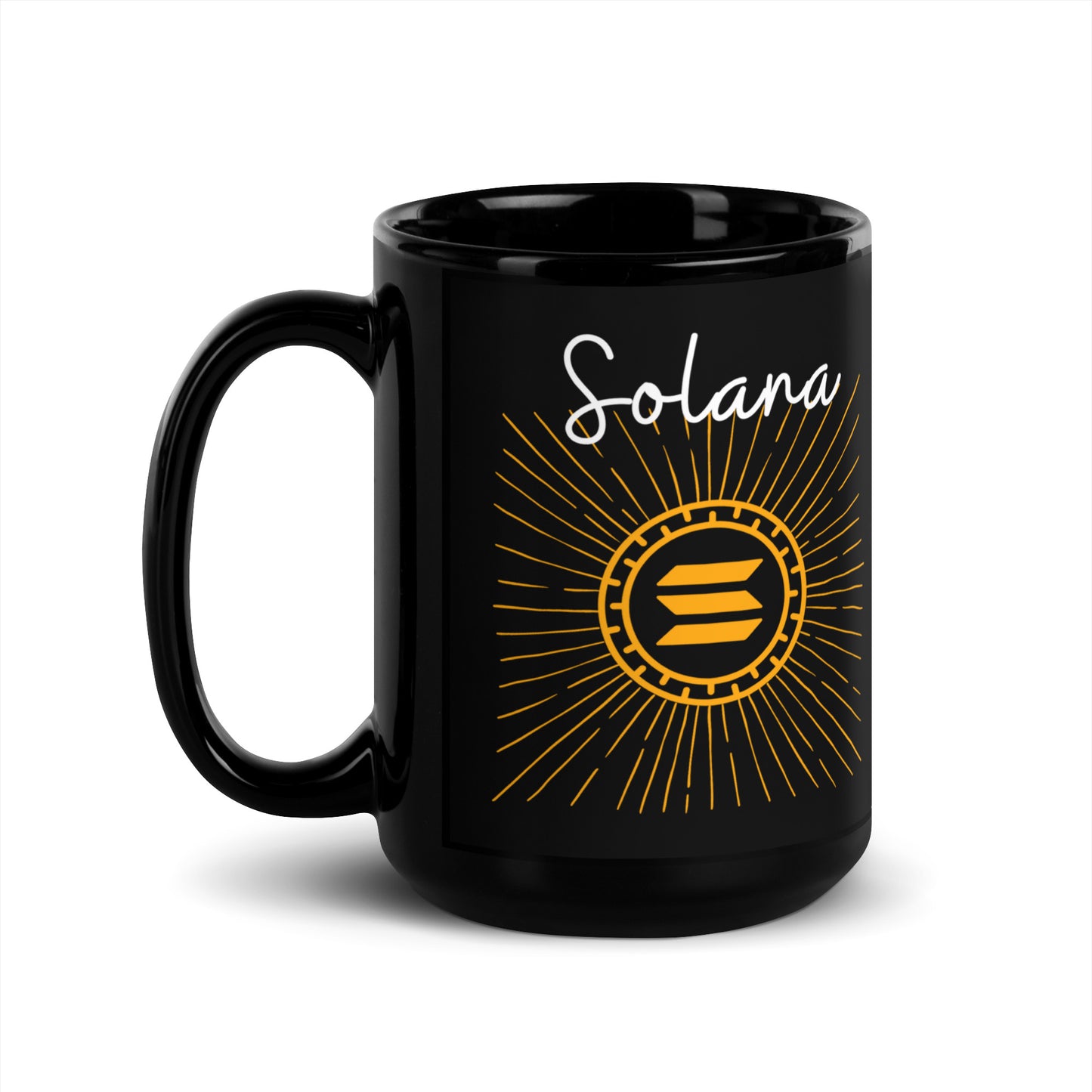 Solana Black Glossy Mug