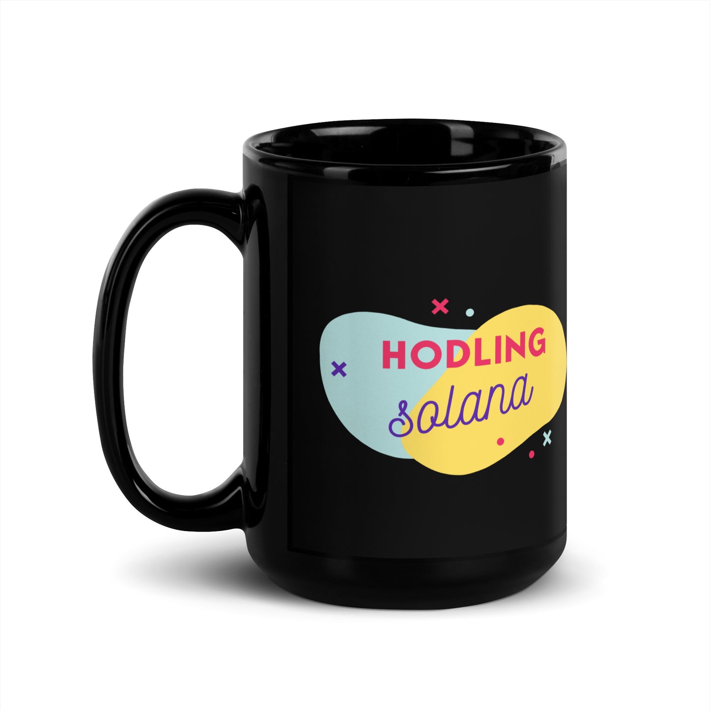 Solana Hodling Black Glossy Mug