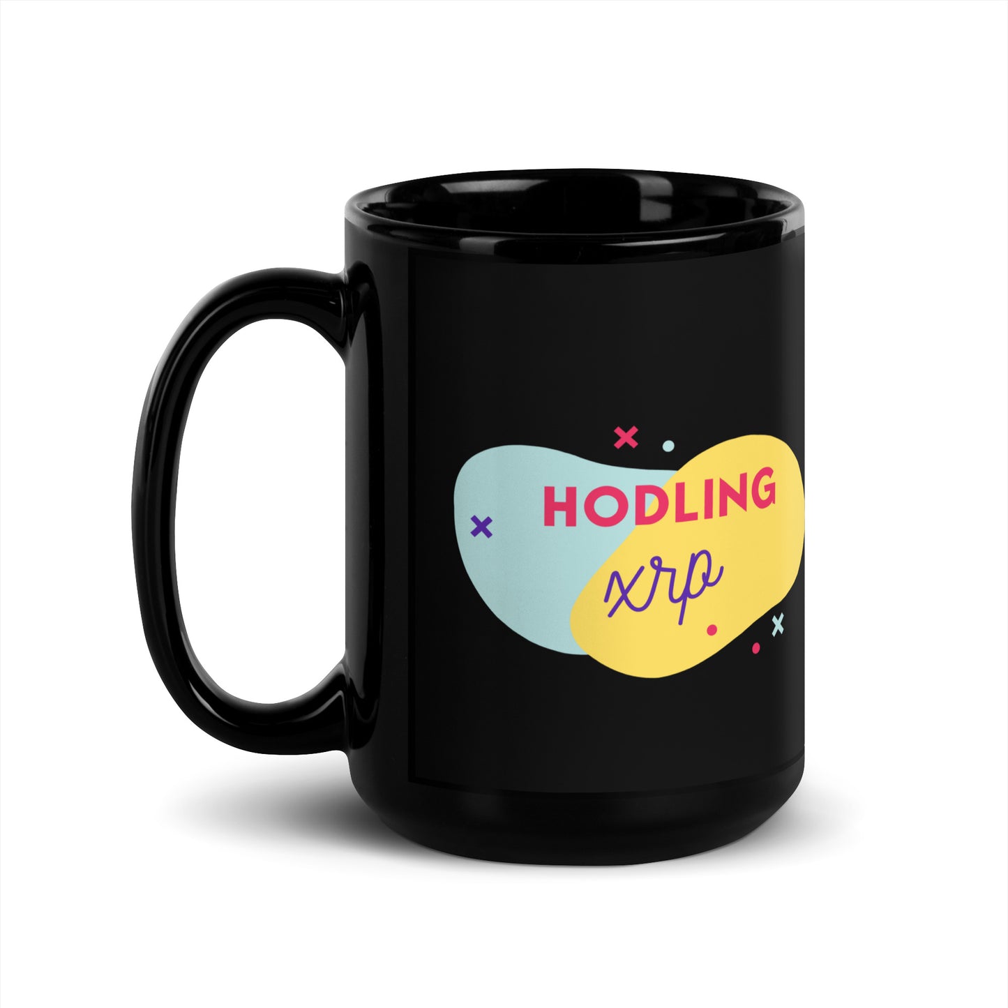XRP Hodling Black Glossy Mug