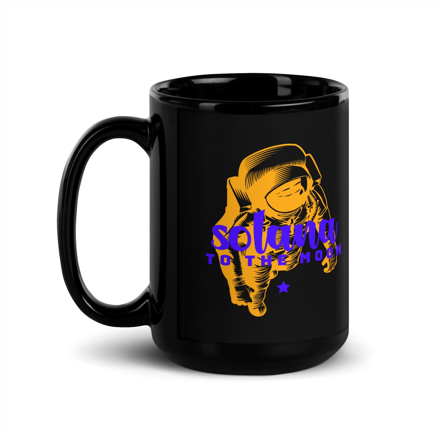 Solana Black Glossy Mug