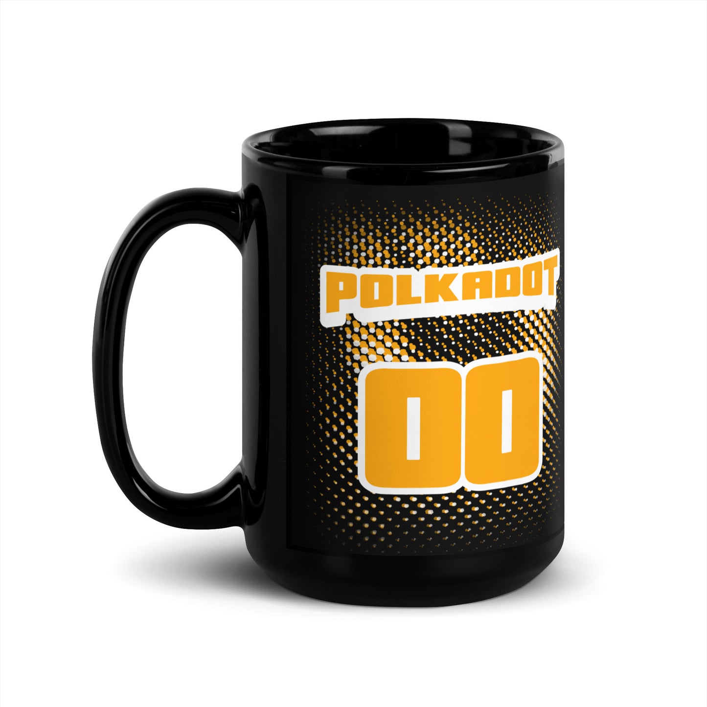 Polkadot Double 00 Black Glossy Mug