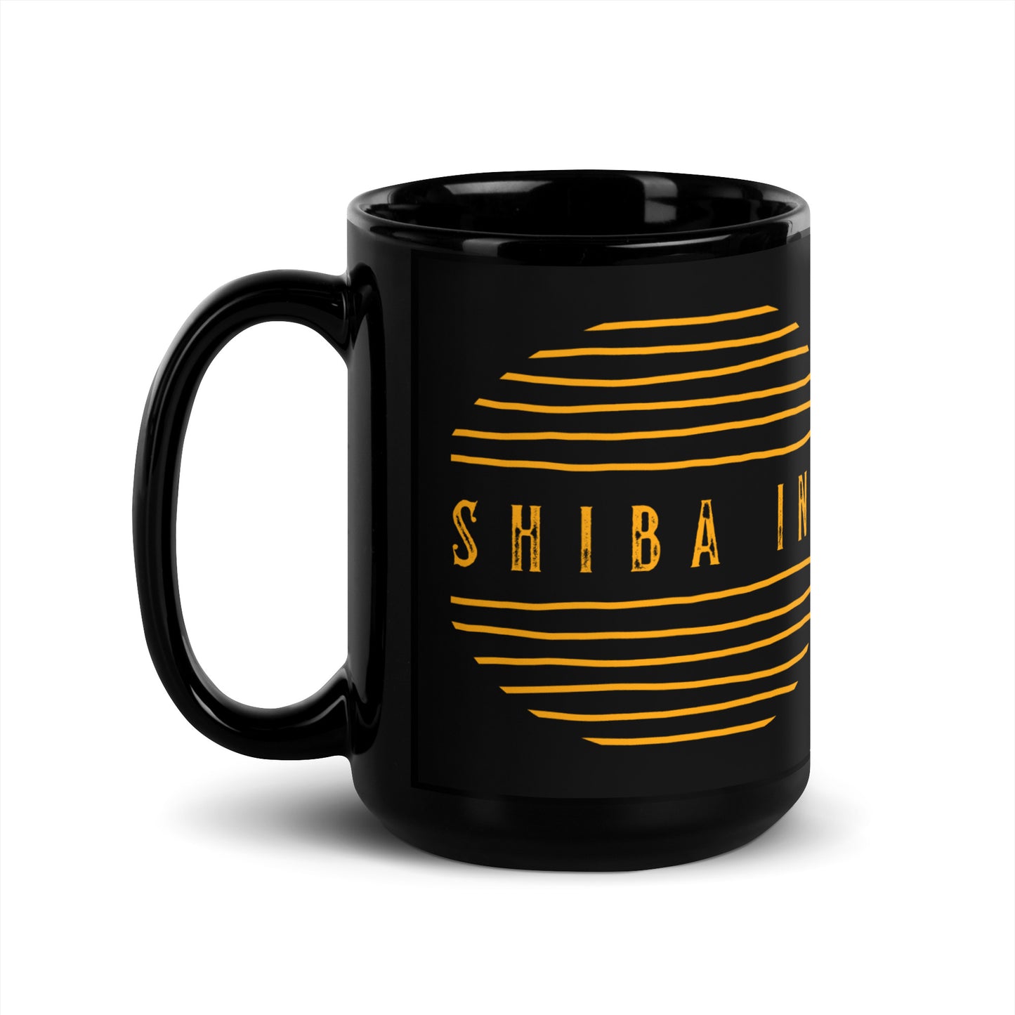 Shiba Inu Black Glossy Mug