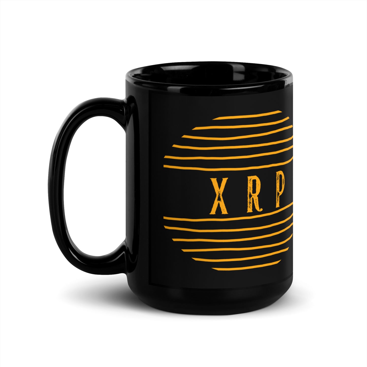 XRP Black Glossy Mug