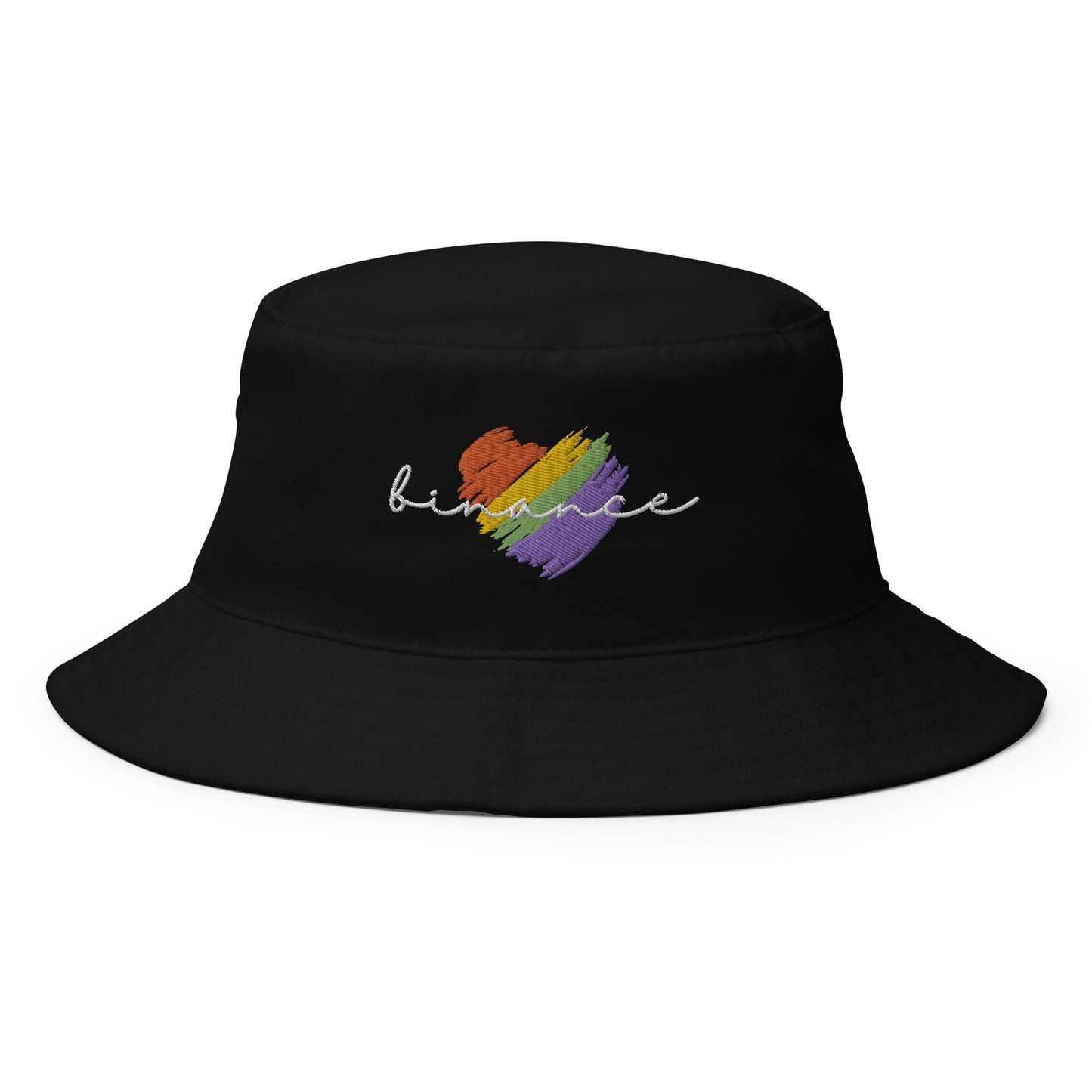 Binance Heart Embroidered Bucket Hat