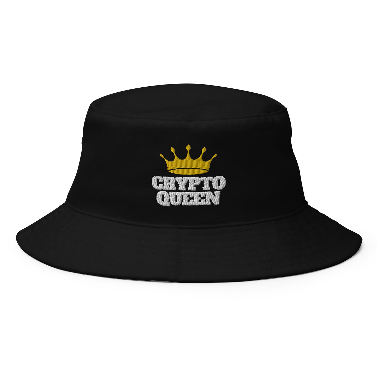 Crypto Queen Embroidered Bucket Hat