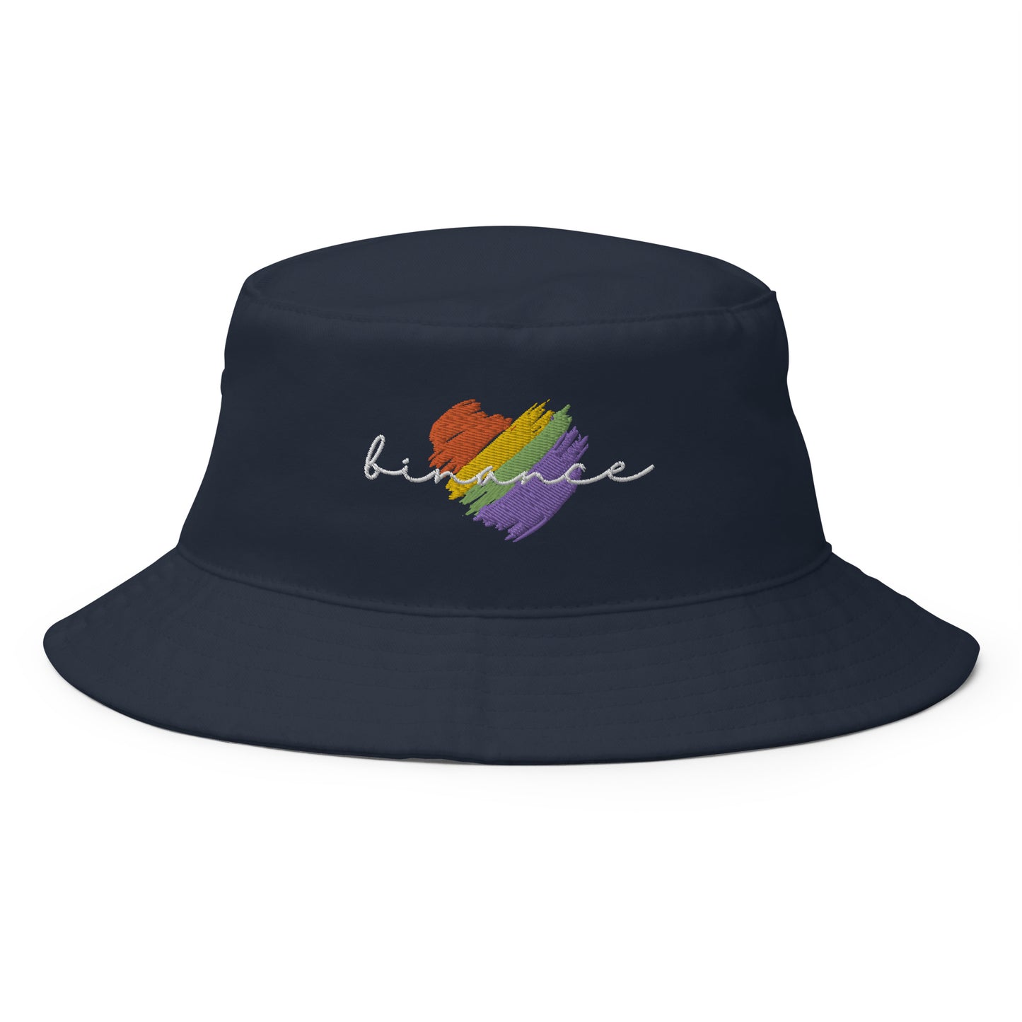 Binance Heart Embroidered Bucket Hat