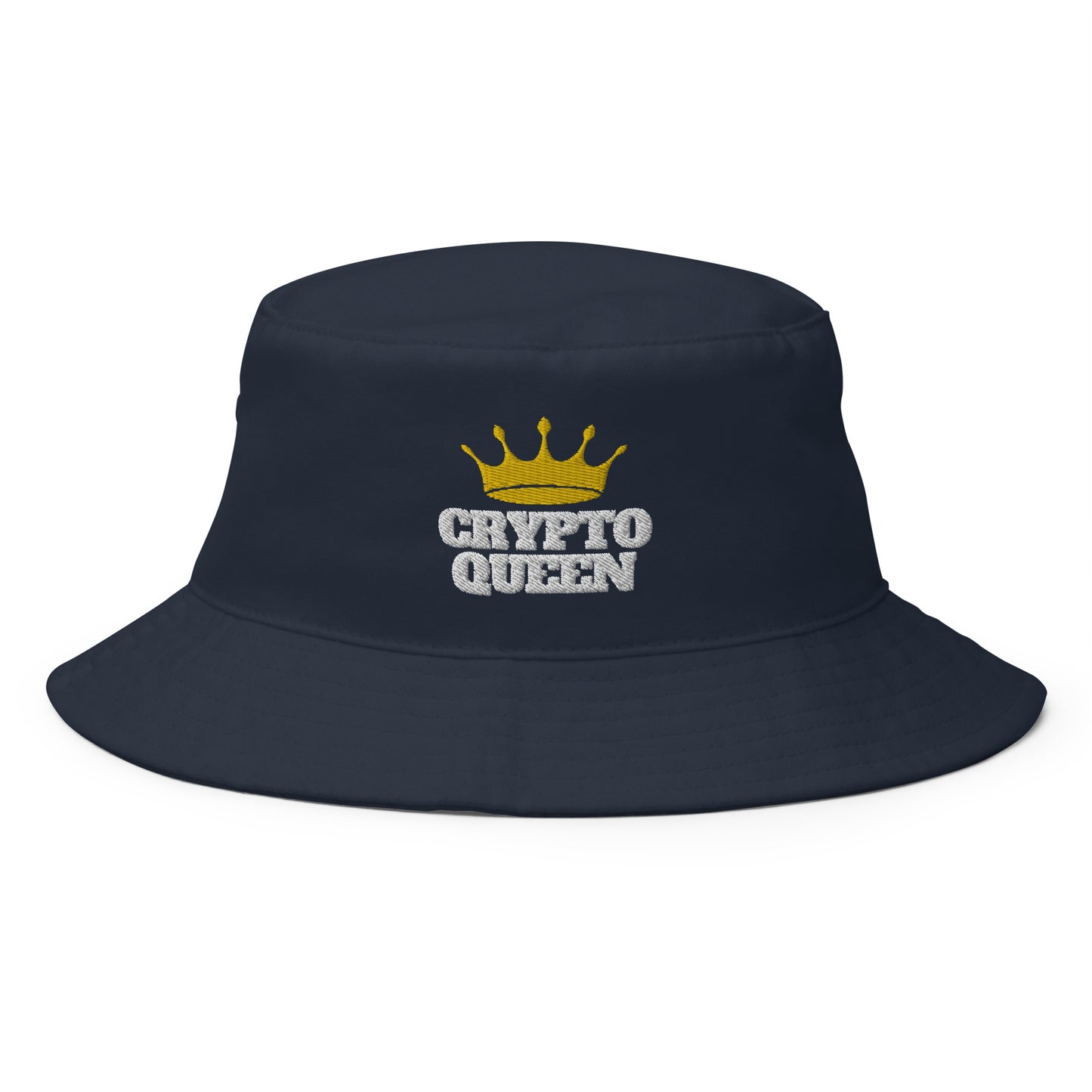 Crypto Queen Embroidered Bucket Hat
