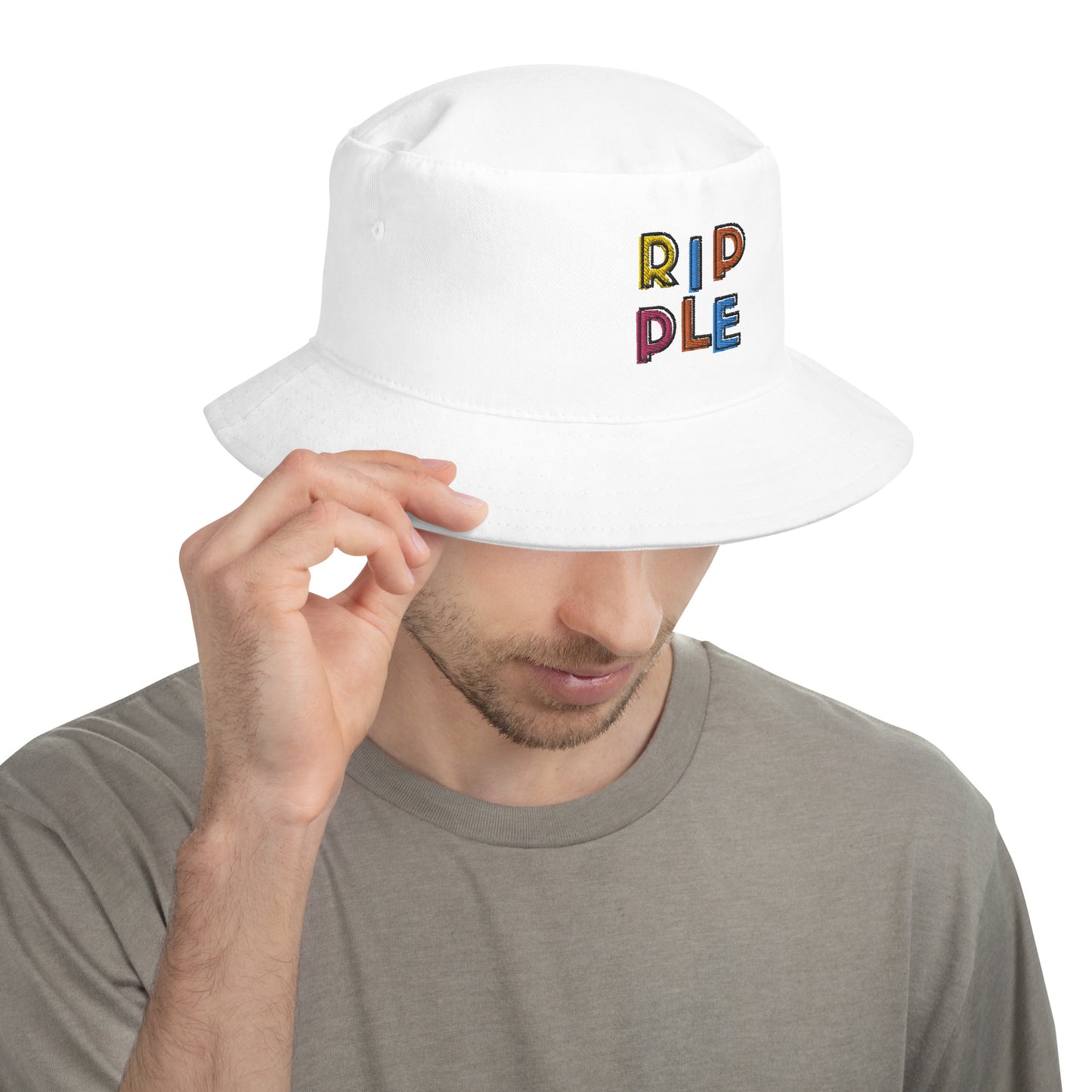 Ripple Colors Embroidered Bucket Hat