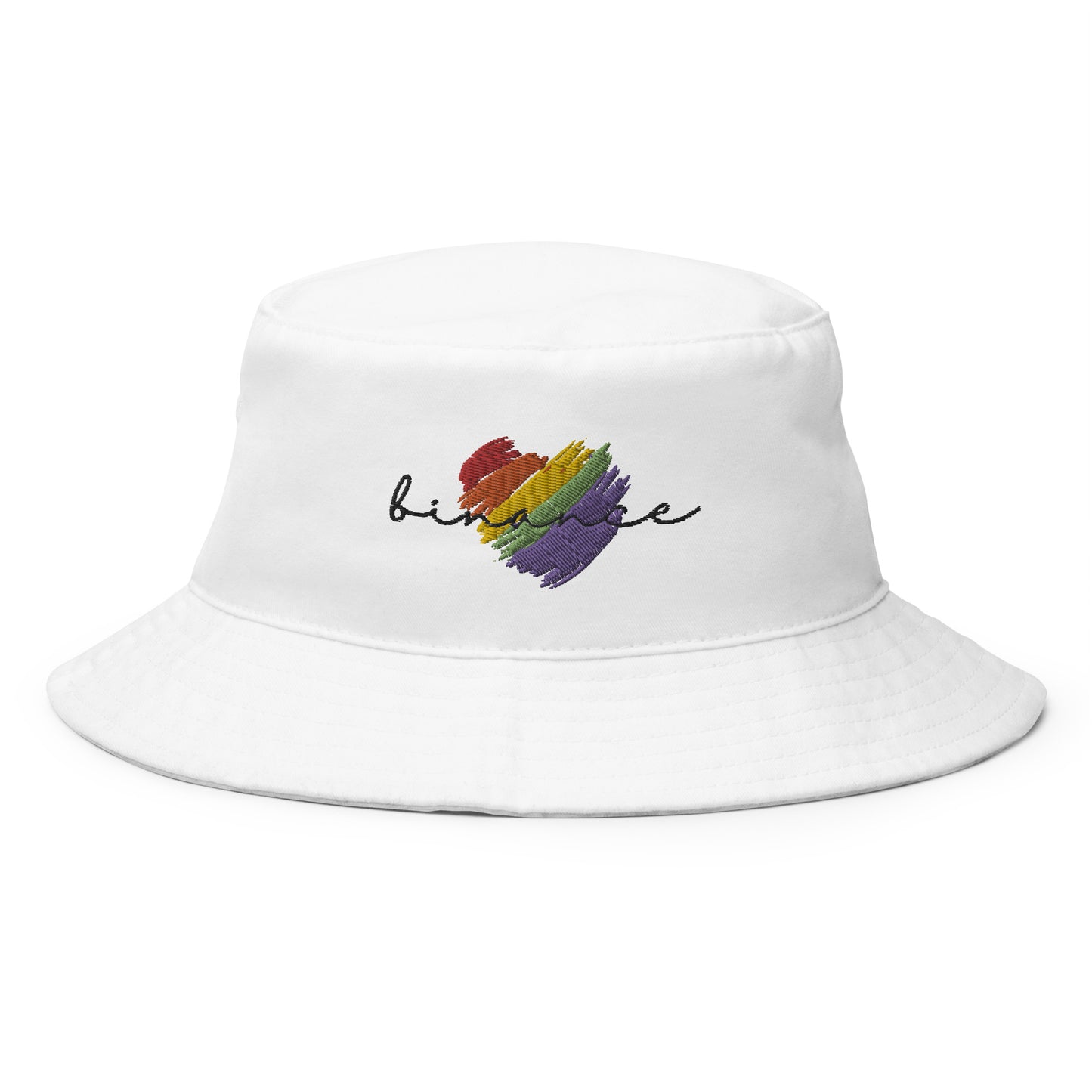 Binance Heart Embroidered Bucket Hat