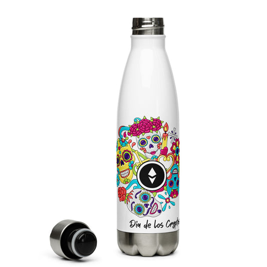 Dia De Los Cryptos (Ethereum) Stainless Steel Water Bottle