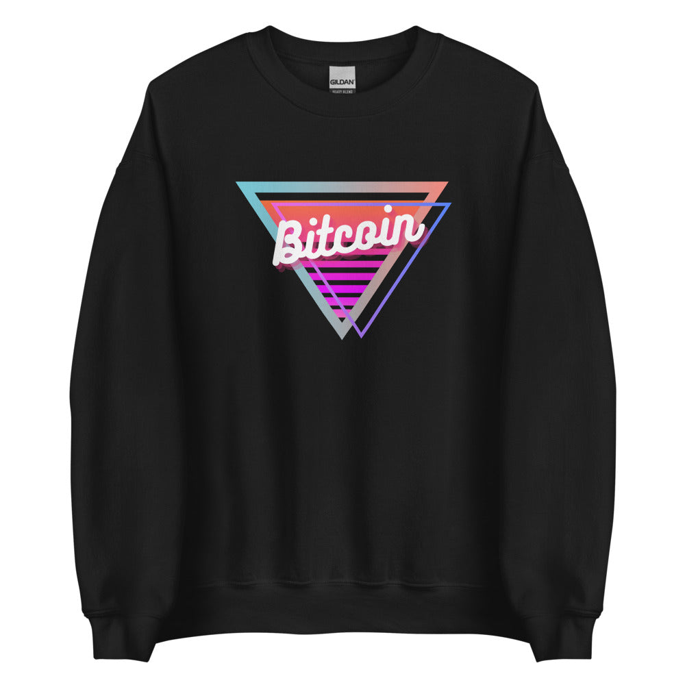 Bitcoin Neon Triangle Unisex Sweatshirt
