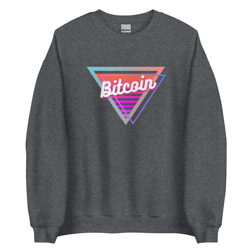 Bitcoin Neon Triangle Unisex Sweatshirt