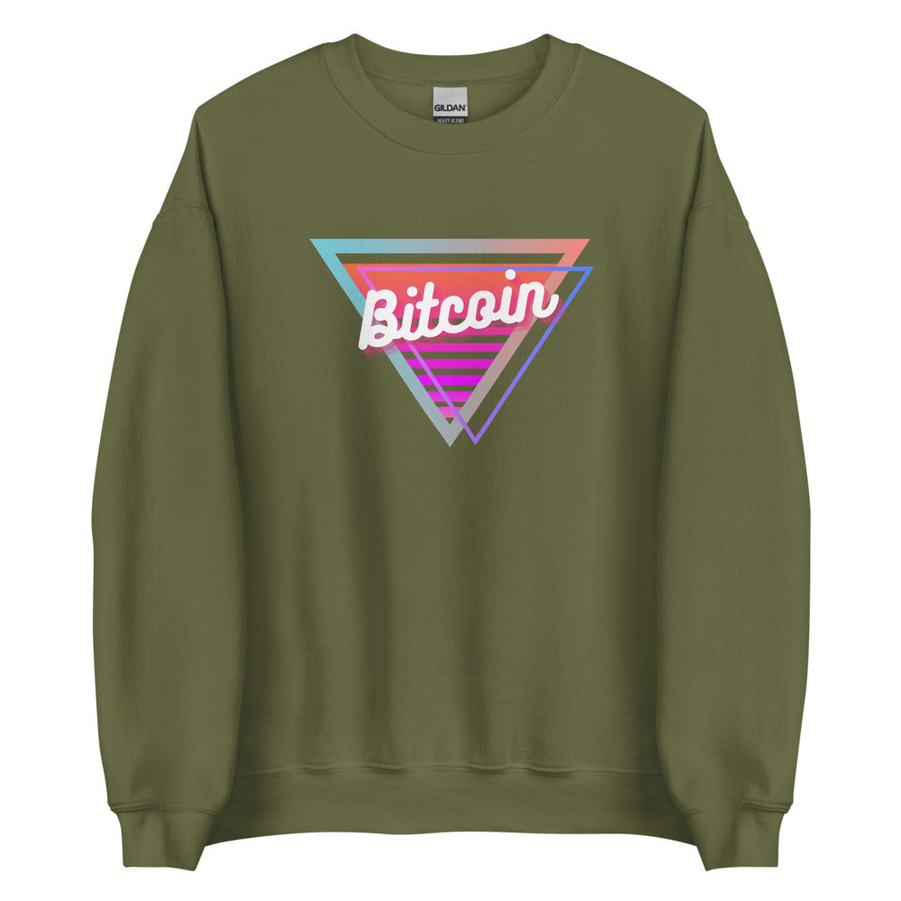Bitcoin Neon Triangle Unisex Sweatshirt