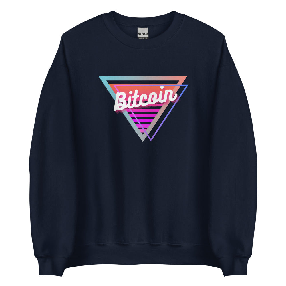 Bitcoin Neon Triangle Unisex Sweatshirt
