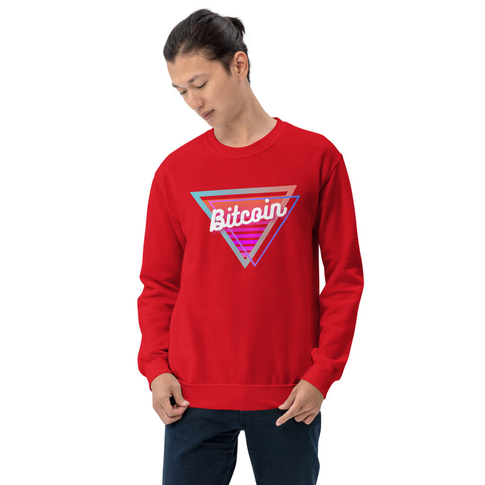 Bitcoin Neon Triangle Unisex Sweatshirt