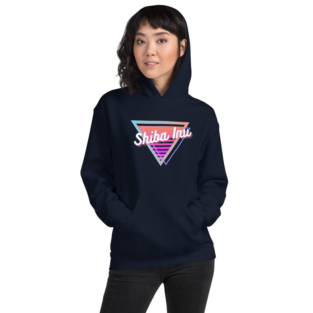 Shiba Inu Neon Triangle Unisex Hoodie