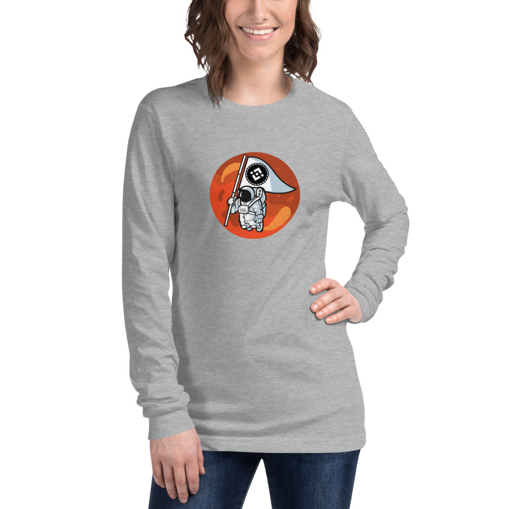 Binance To The Moon Unisex Long Sleeve Tee