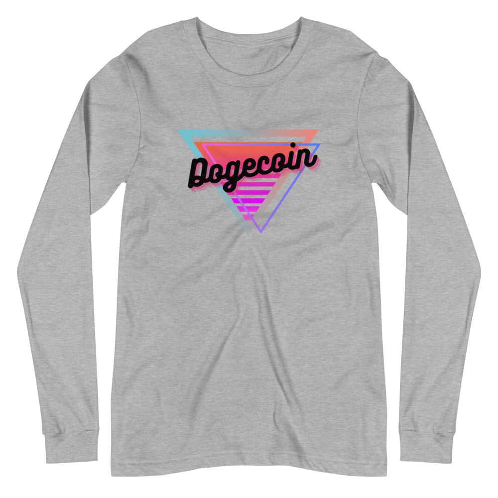 Dogecoin Neon Triangle Unisex Long Sleeve Tee