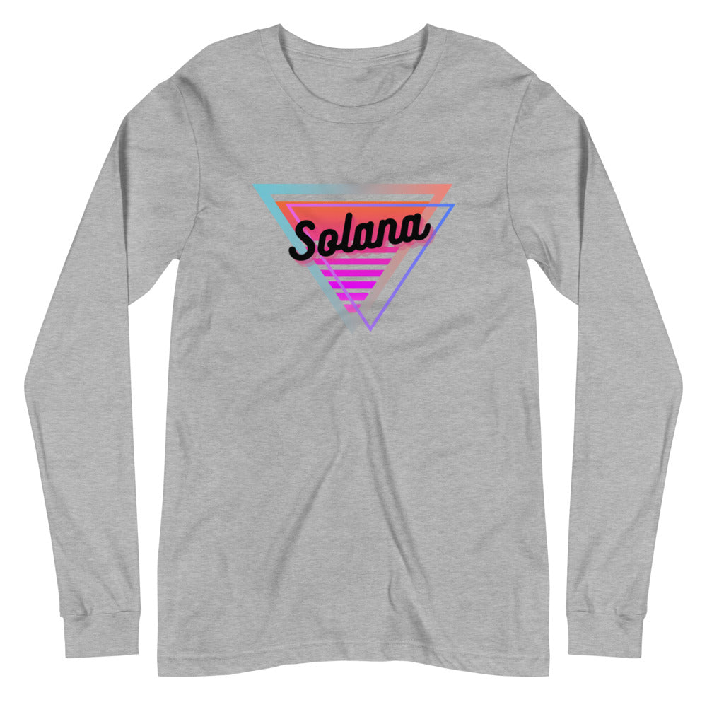 Solana Neon Triangle Unisex Long Sleeve Tee