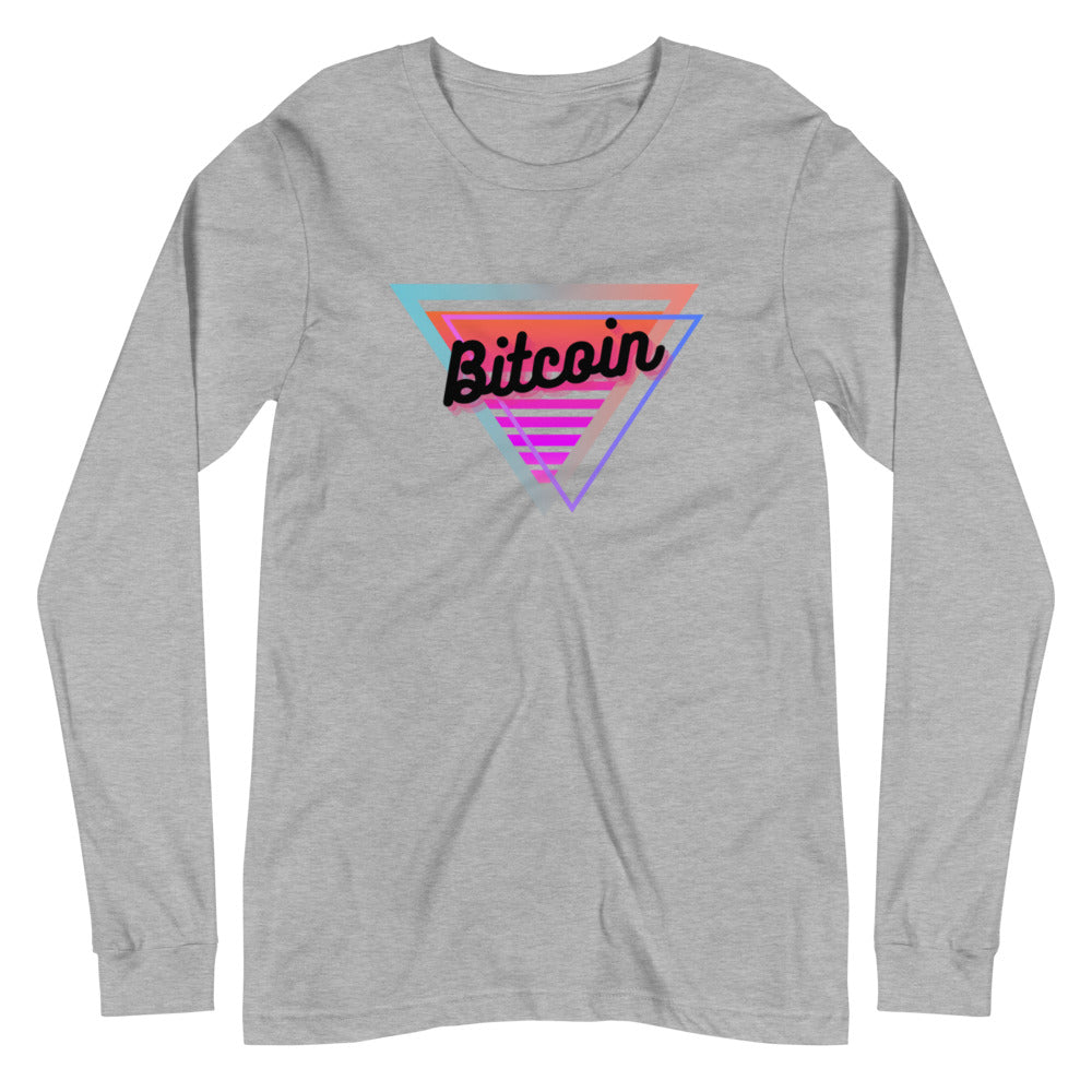 Bitcoin Neon Triangle Unisex Long Sleeve Tee