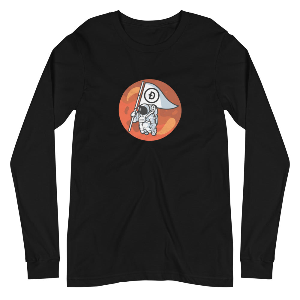 Dogecoin To The Moon Unisex Long Sleeve Tee