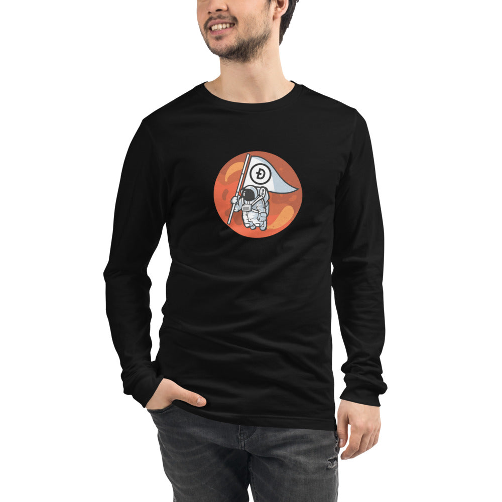 Dogecoin To The Moon Unisex Long Sleeve Tee