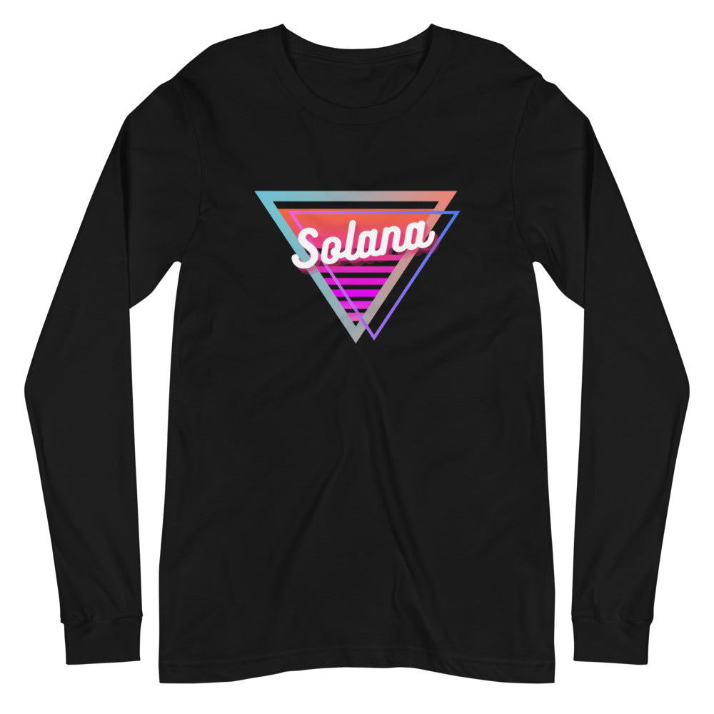 Solana Neon Triangle Unisex Long Sleeve Tee
