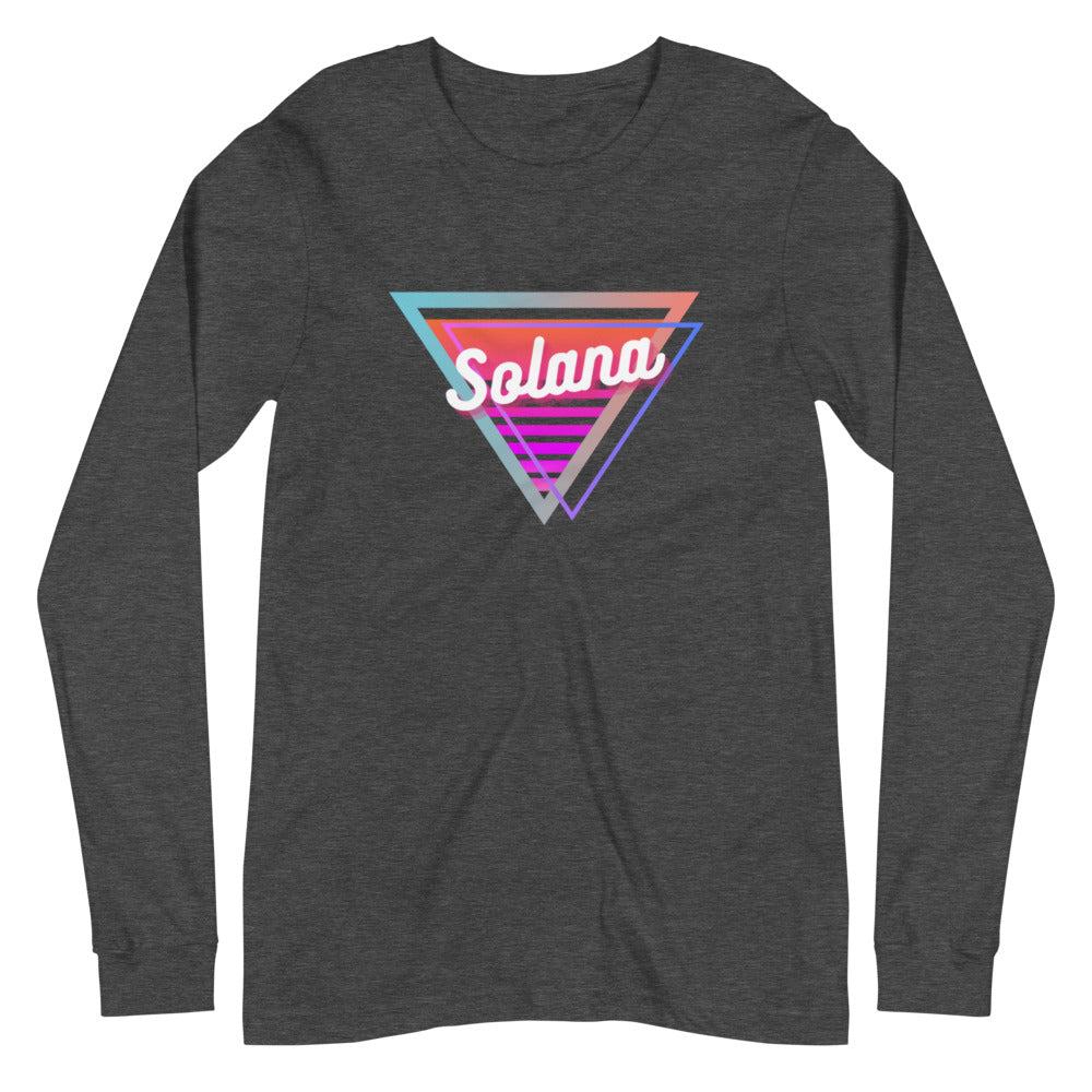 Solana Neon Triangle Unisex Long Sleeve Tee