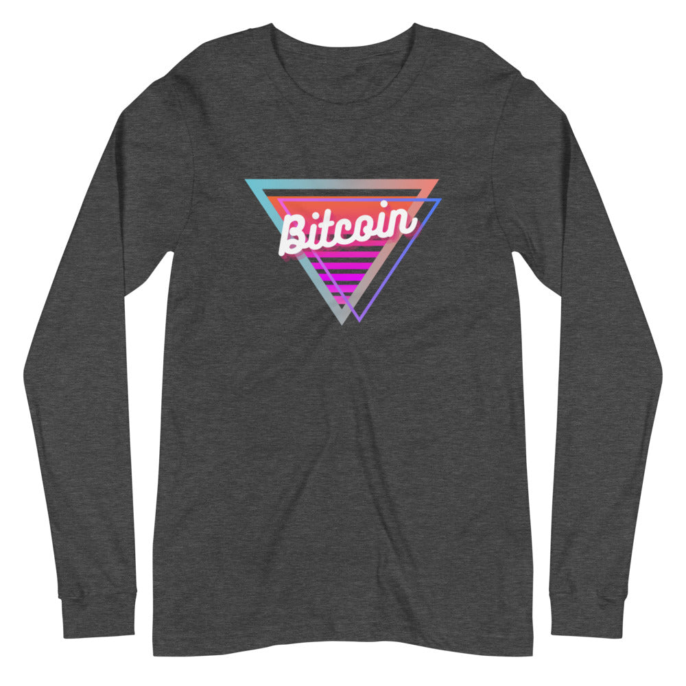 Bitcoin Neon Triangle Unisex Long Sleeve Tee