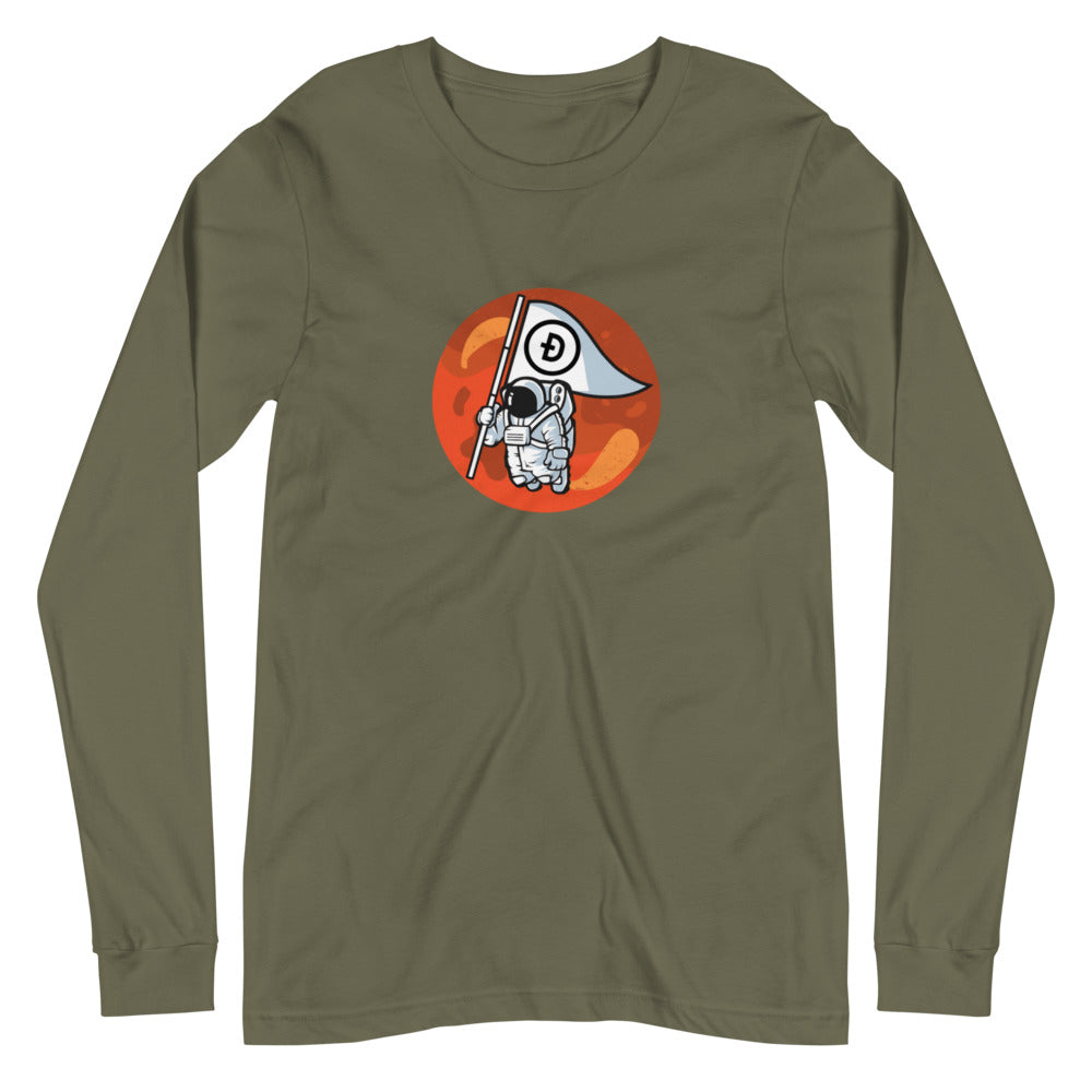 Dogecoin To The Moon Unisex Long Sleeve Tee