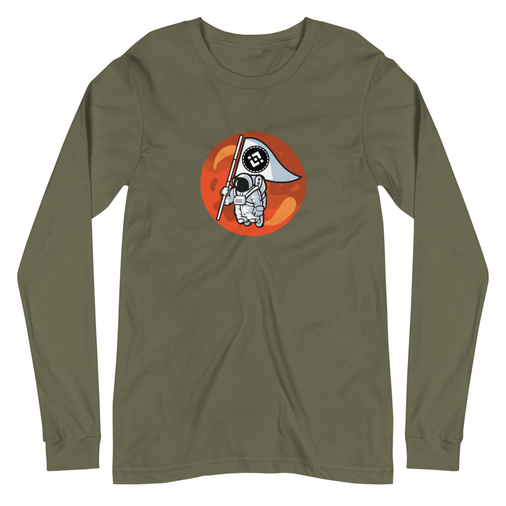 Binance To The Moon Unisex Long Sleeve Tee