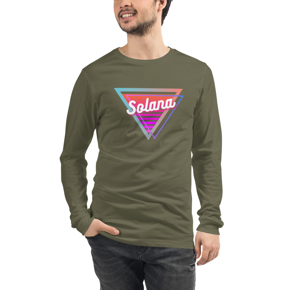 Solana Neon Triangle Unisex Long Sleeve Tee