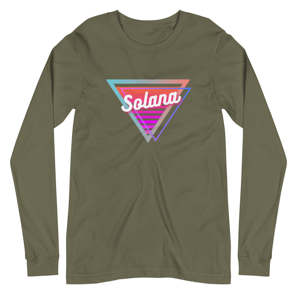 Solana Neon Triangle Unisex Long Sleeve Tee