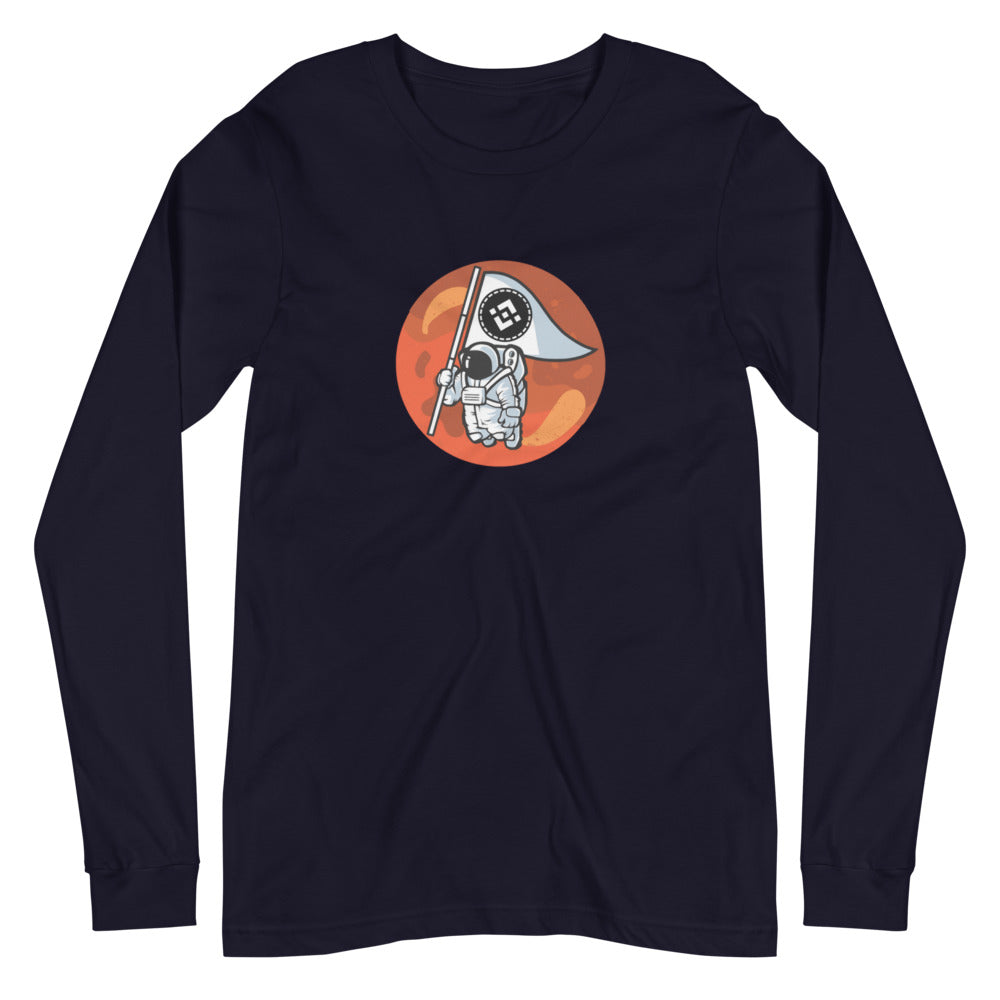 Binance To The Moon Unisex Long Sleeve Tee